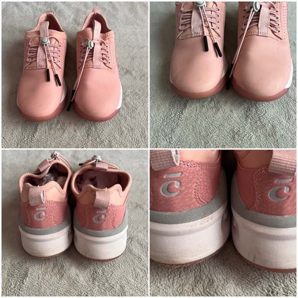 Clove Classic Nursing Clarino Vegan Leather Elastic Cushion Sneaker Shoe Pink Up - Picture 4 of 17